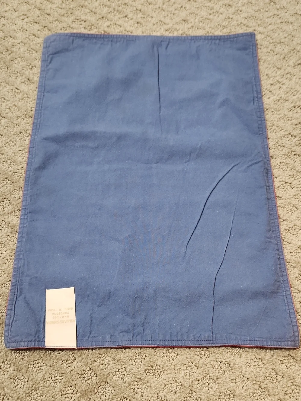Williams Sonoma French Country Blue Fabric Placemats Set Of Four Red & Yellow
